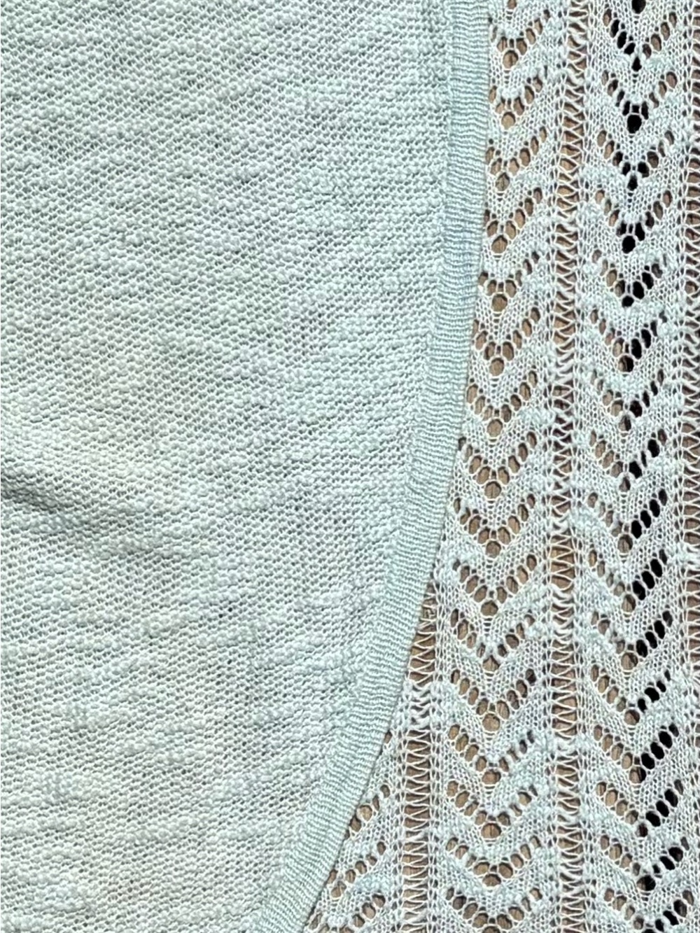 Light Aqua Knit Open Cardigan